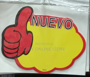 Thumbs-Up Promotional Price Tag Sign - 'NUEVO'