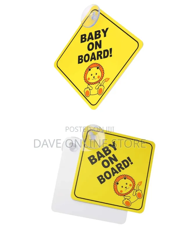 "Baby on Board" Car Warning Signs (5-Pack) - 1