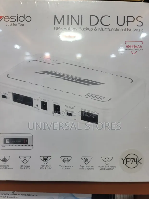 Yesido Mini DC UPS Battery Backup - 1