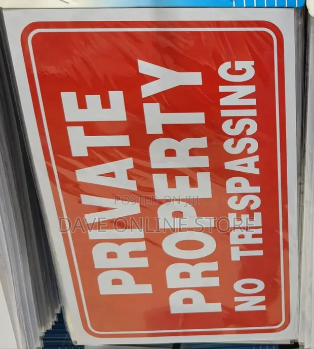 Private Property No Trespassing Warning Sign - 1