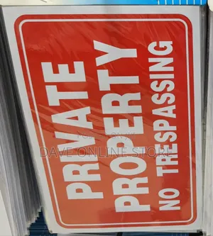 Private Property No Trespassing Warning Sign
