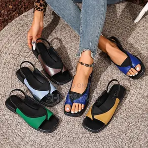 Women's Platform Wedge Sandals - Black