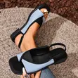 Women's Platform Wedge Sandals - Black - 2