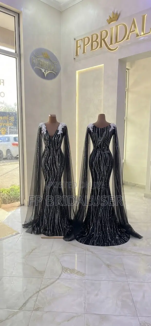 Black Mermaid Bridal Dresses for Hire - 1