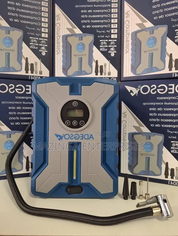 Adegso Portable 12V Car Air Compressor & Digital Tire Inflator - 1