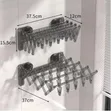 Wall-Mounted Clothes Drying Rack with 20 Clips | Foldable - 3