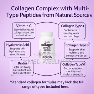 Collagen Complex with Hyaluronic Acid, Biotin, Vit C - 240 Caps
