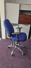 Refurbished Blue Adjustable Office Chair - 2
