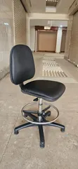 Armless Leather Adjustable Counter Chair - 3
