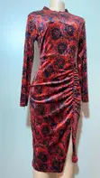 AKT Clothing Velvet Short Dress - Multicolor, Size L - 1