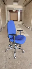 Adjustable Recliner Office Chair - Blue - 2