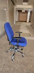 Adjustable Recliner Office Chair - Blue - 3
