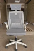 Grey White Adjustable Mesh Office Chair - 1