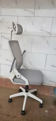 Grey White Adjustable Mesh Office Chair - 2