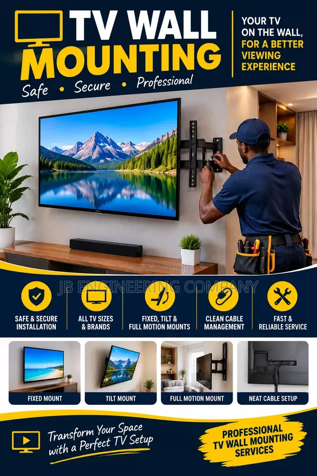 TV Wall Mount Installation Service - 1