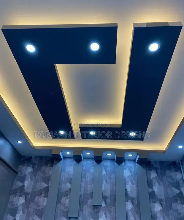 Gypsum Ceiling Design with Electrical Installation - 1
