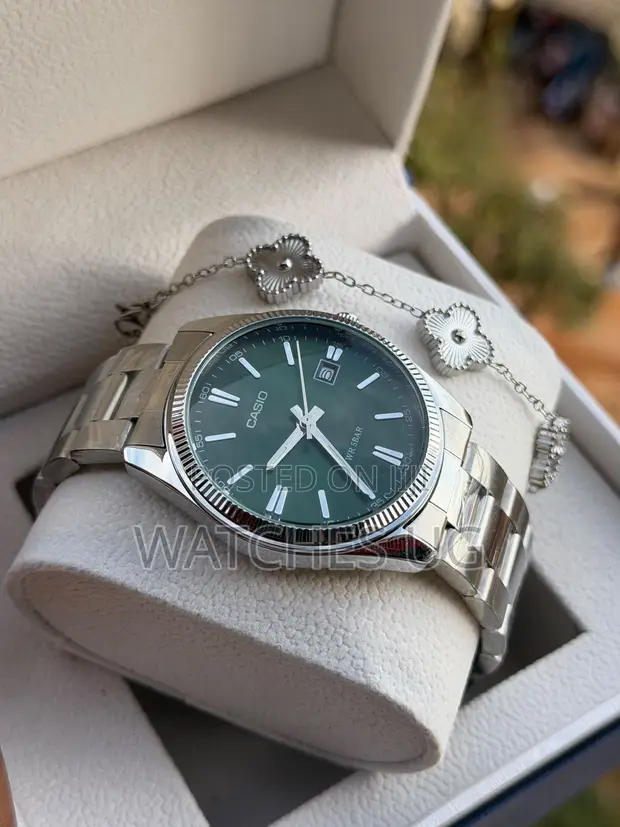 Casio Silver X Green Watch - 1