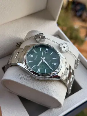 Casio Silver X Green Watch