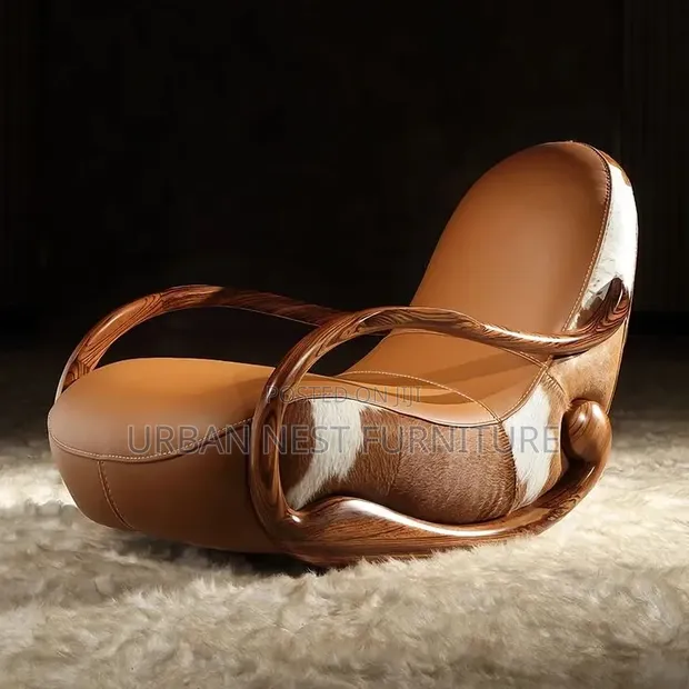 Artisan Genuine Leather Accent Chair - 1