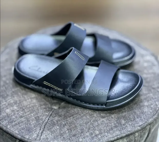 Cross Strap Clarks Leather Sandals - 1