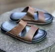 Cross Strap Clarks Leather Sandals - 2