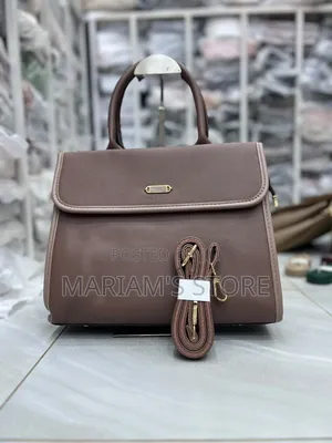 Faux-Leather Handbag with Dual Top Handle