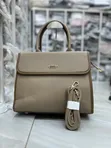 Faux-Leather Handbag with Dual Top Handle - 2