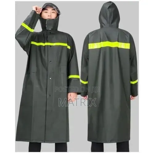 Waterproof Raincoat with Reflective Strip - 1