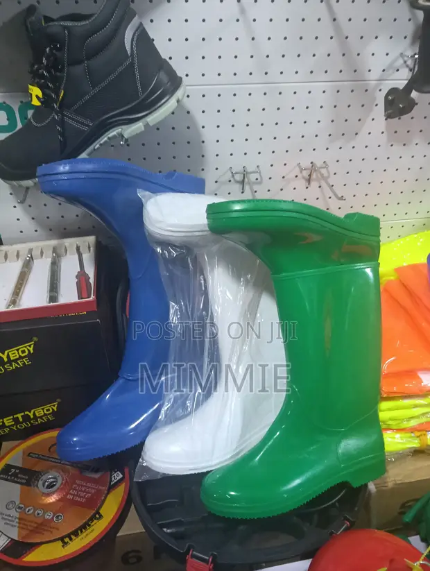 Green Safety Gumboots - 1