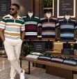 Men's Knitted Polo T-Shirt - 1