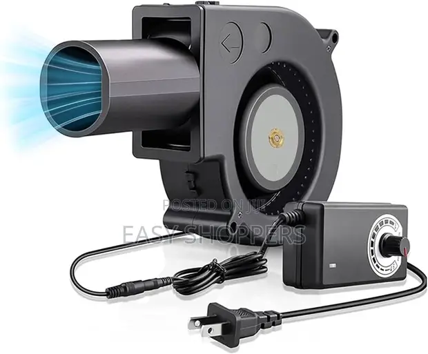12V DC Turbo Blower Fan with Variable Speed Power Adapter - 1
