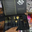 24-Piece Polished Gold Stainless Steel Cutlery Set - 2