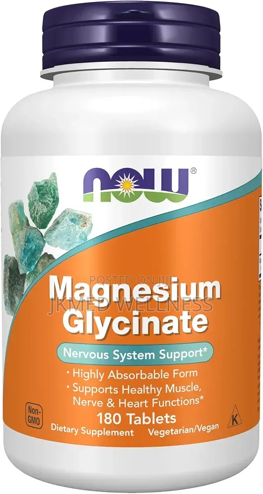 NOW Magnesium Glycinate 100 Mg, 180 Tabs - 1