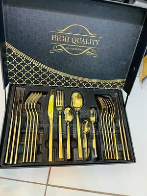 24-Piece Mirror-Polished Gold Cutlery Set (Service for 6)