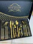 24-Piece Mirror-Polished Gold Cutlery Set (Service for 6) - 2