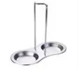 Dual Stainless Steel Vertical Ladle Stand with Drip Tray - 2