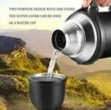 High-Capacity Insulated Vacuum Flask - Black - 1