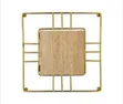 Modern Metal and Wood Trivets / Coasters (Set of 2) - 2