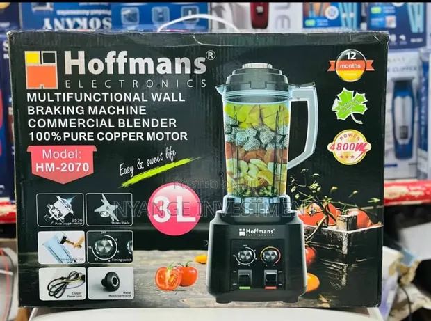 Hoffmans HM-2070 3L Multifunctional Commercial Blender - 1