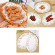 100 Pcs White Lace Paper Doilies (Oval) | Disposable - 1