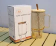 Glass Tumbler Set with Bamboo Lid & Straw - 3