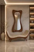 Wall Mirror with Organic Wood Frame - 2