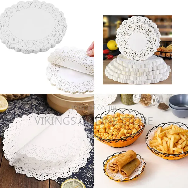 100 Pcs 30cm White Lace Paper Doilies - 1