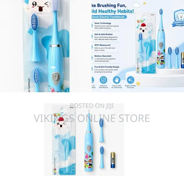 Electric Grip Gentle Teeth Cleaning Brush for Kids - 1
