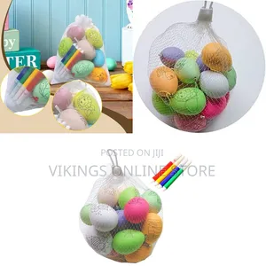 12 PCS Plastic Easter Egg Kit with Markers