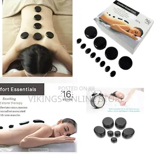 16pc Hot Stone Massage Kit - Basalt Stones
