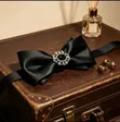 Black Onyx Bow Tie - Men's Wedding/Business - 1