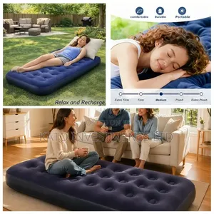 Single Inflatable Air Bed with Honeycomb Support
