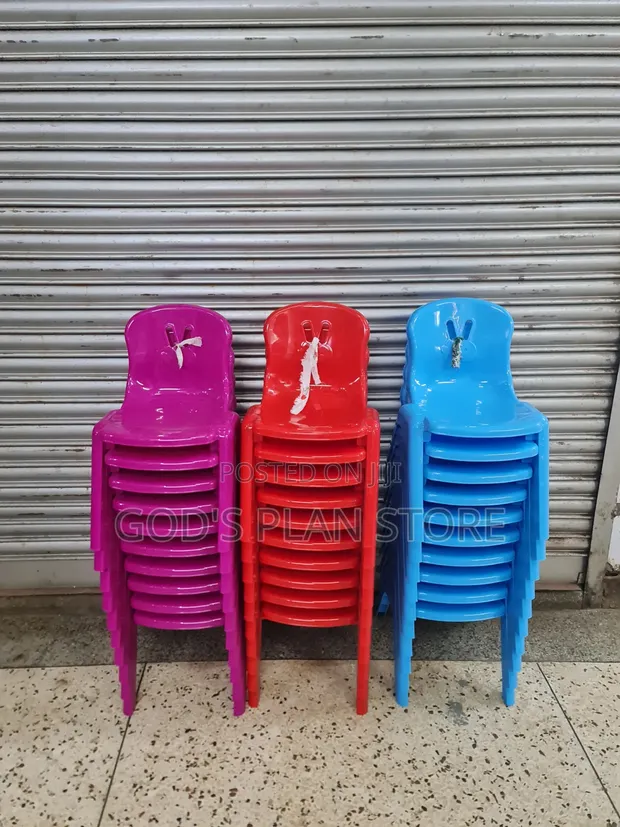Kids Plastic Chairs (Red) - 1