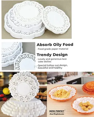 100 Pcs 30cm White Lace Paper Doilies